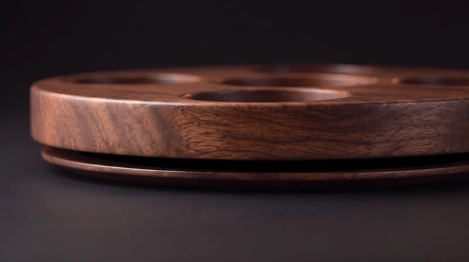 The edge of the turning disc